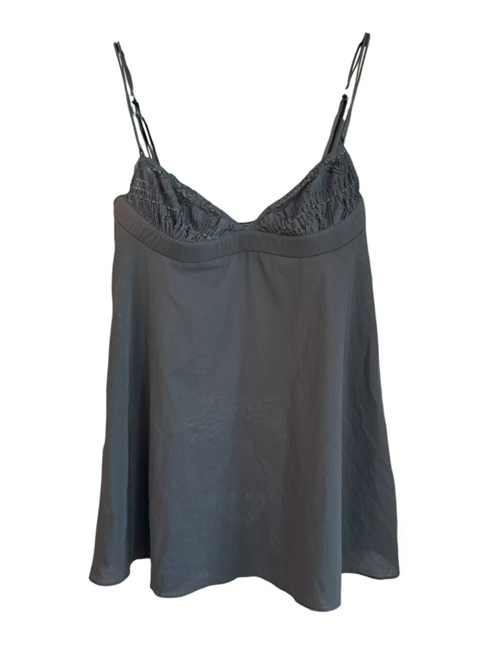 Victorias Secret  Very Sexy Black Lace Chemise Medium Y2K Vintage Strappy Cutout
